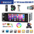 5 Zoll Autoradio Bluetooth 1 DIN Funk Apple Carplay Android Auto USB AUX TF +Kam
