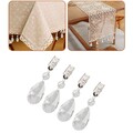 Water Drop Tablecloth Weights With Metal Clip Kit Crystal Glass Teardrop Pris FY