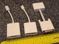 3 x Apple ORIGINAL OFFIZIELLER MINI DISPLAY PORT auf VGA DVI ADAPTER A1307 A1305 mDP