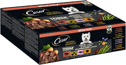 CESAR® NATURAL GOODNESS™ 24x100g Schale Multipack Terrine Geflügel Fisch Rind