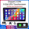 DAB+ 4+64G Android 15 ChatGPT Autoradio Carplay GPS NAVI WiFi MIK Kam 2 DIN SWC