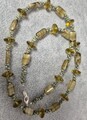 Kette Handarbeit Collier Einzelstück Unikat Perlen hellgrün grün Halskette 47cm