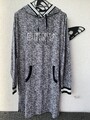 DKNY Damen Kleid Loungewear Sweatkleid Kleid Gr. M Grau Meliert Neuwertig
