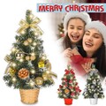 Mini Weihnachtsbaum 60cm mit LED Beleuchtung klein Künstlicher Tannenbaum Garten