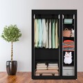 67" Stoffschrank 5 Schichten Kleiderschrank mit Kleiderstange +Staubschutzhaube