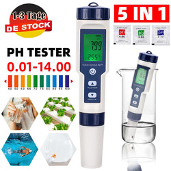 5 IN 1 Digital Wasser Qualität Tester Stift EC Ph Salzgehalt Temp Meter/Finder.