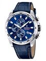 Festina Herrenuhr Timeless Chronograph 45 MM 10 ATM mit Lederband F20692/2