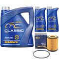 Motoröl Set MANNOL Classic 10W-40 API 7 Liter + Ölfilter für Audi A6 Avant 3.2