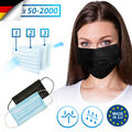 Virshields® Mundschutz 3-lagig Atem Nasen Einweg Maske Schutzmaske Gesichtsmaske