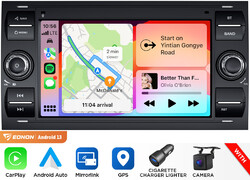 CAM+Autoradio 7" IPS Android 13 GPS Navi CarPlay RDS WiFi für Ford Focus Fiesta