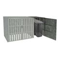 B-Ware XL 1er-/2er-WPC-Mülltonnenverkleidung Erweiterung MCW-J28, Metall, grau