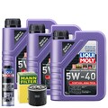 Motoröl 5W40 LIQUI MOLY Synthoil High Tech 3L +MANN Ölfilter +Spülung