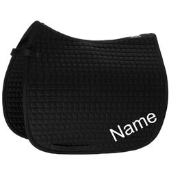 Schabracke bestickt personalisiert ESKADRON schwarz Cotton Pony Dressur