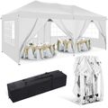 Pavillon 3x6m Faltpavillon Wasserdicht Gartenlauben Partyzelt mit 6 Seitenteilen