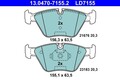 ATE Bremsbelagsatz, Scheibenbremse 13.0470-7155.2 für BMW MG