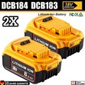 2x Akku 8,0Ah Li-Ion Für DeWalt 18V Elektrowerkzeug DCB182 DCB183 DCB184 XR Akku