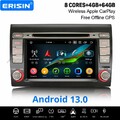 8-Kern Android 14 DAB+ Autoradio Fiat Bravo Navi SWC DSP CarPlay DVD 4+64GB Wifi