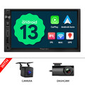 DVR+CAM+Android 13 2 DIN Autoradio 7"IPS Bluetooth Navi Radio CarPlay Multimedia