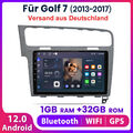10''Autoradio Carplay Android12 Für Golf 7 FM WIFI BT GPS NAVI SWC DAB 1+32G RDS