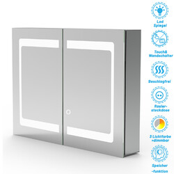 LED Spiegelschrank Badspiegel Kalt/Neutral/Warmweiß dimmbar MEMORY Touch/Wand