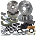 ATEC BREMSE BREMSEN SATZ SET KIT VORNE + BREMSBACKEN HINTEN FÜR OPEL CORSA B