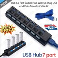 7 Port USB 3.0 Hub Verteiler Splitter Adapter Super Speed Multiport +Netzteil DE