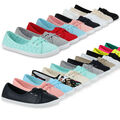 Damen Sneakers Ballerinas Casual 99550 Sommer Stoffschuhe Flats 36-41 New Look