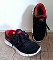 Sneaker, Nike Free Run Plus 2, Gr. 38, Schwarz/Rot, Damen, Sehr Schön