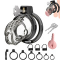 2025 Keuschheitskäfig Peniskäfig Ring Abschließbare Chastity Cage Männer Silikon