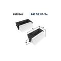 1x Luftfilter FILTRON AK 381/1-2x passend für MERCEDES-BENZ