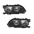 Halogen Scheinwerfer Set für BMW 3 (E46) Bj. 02.98-04.05 H7/H7 mit Motor