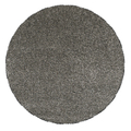 Lobby Shaggy Langflor Teppich 640 Grau 150cm Rund