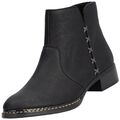 Rieker Damen Stiefelette Stiefel Schwarz 73475-00 Warmfutter 