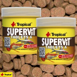 (180,00€/L) Tropical Supervit Tablets A 2x 50ml Hafttabletten, Futtertabletten