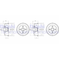 2X DELPHI 200mm BREMSTROMMELN HINTEN PASSEND FÜR OPEL CORSA TIGRA LINKS+RECHTS