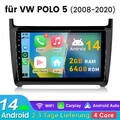 Für VW Polo 6R 6C 2008-2020 2+64GB Autoradio Android 14 Carplay GPS Navi WIFI BT