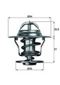 Thermostat, Kühlmittel MAHLE TX 13 71D für AUDI OPEL SEAT VOLVO VW