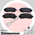22800.170.1 ZIMMERMANN Bremsbelagsatz, Scheibenbremse für SUBARU