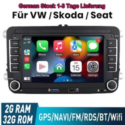 2+32GB Android 12 Autoradio DAB+ Carplay GPS Navi Für VW GOLF 5 6 Touran Polo 6R