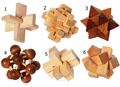 Geduldsspiel Holz Puzzle 9 x 9 x 9cm verschiedene Schwierigkeitgrade Knobelspiel