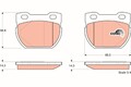 Bremsbelagsatz Scheibenbremse COTEC TRW GDB1209 für DEFENDER LANDROVER L316 Pick