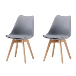 2er Set moderner Esszimmerstuhl Designerstuhl aus Holz Home Office Gewerbe