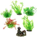  6 Pcs Pflanzen Fake Kunstpflanzen Aquarium Lebensechte Aquarienpflanzen