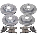 MAXGEAR Bremsscheiben belüftet voll vorne+hinten+Bremsbeläge für Citroën C8