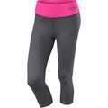 TCA Supreme Womens 3/4 Running Tights Grey Pink Sports Exercise Workout Capri
