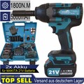 1800Nm Schlagschrauber Akkuschrauber Ratschen Bürstenloser +2x 6Ah 21V Akku