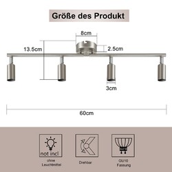 LED Deckenspot Leuchte Lampe Strahler Decke 1-4-flammig GU10 25W Wohnzimmer