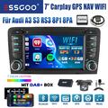 2+32G Carplay Android 13 Autoradio DAB+ GPS Nav KAM MIK Für Audi A3 8P 2003-2012