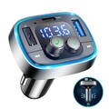 KFZ Auto Bluetooth FM Transmitter Radio Adapter mit Dual USB Ladegerät für Handy