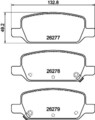 HELLA PAGID Bremsbelagsatz, Scheibenbremse 8DB 355 040-951 für TESLA